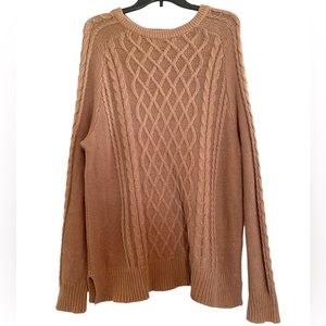 Old Navy Knit Crewneck Pullover Sweater Women’s Size XL Extra Large Brown Camel